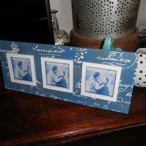 NWOT 3 Picture Photo Farmhouse Country Photo Frame